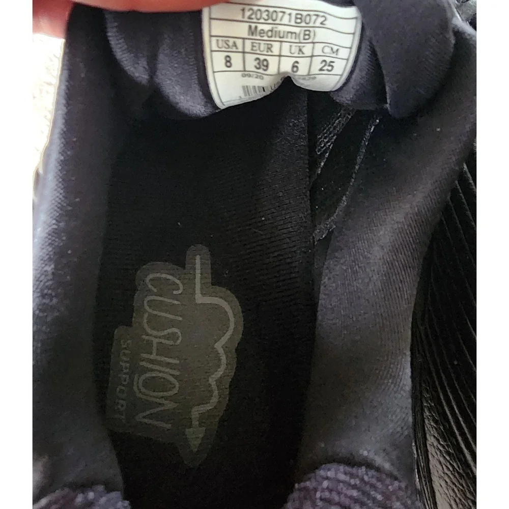 Brooks Addiction Walker 2 Black Leather Walking Shoes Slip Resistant Womens 8 B